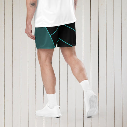 Aqua Geo mesh shorts - Sweet Ki Designs