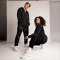 Black geo Unisex track pants - Sweet Ki Designs