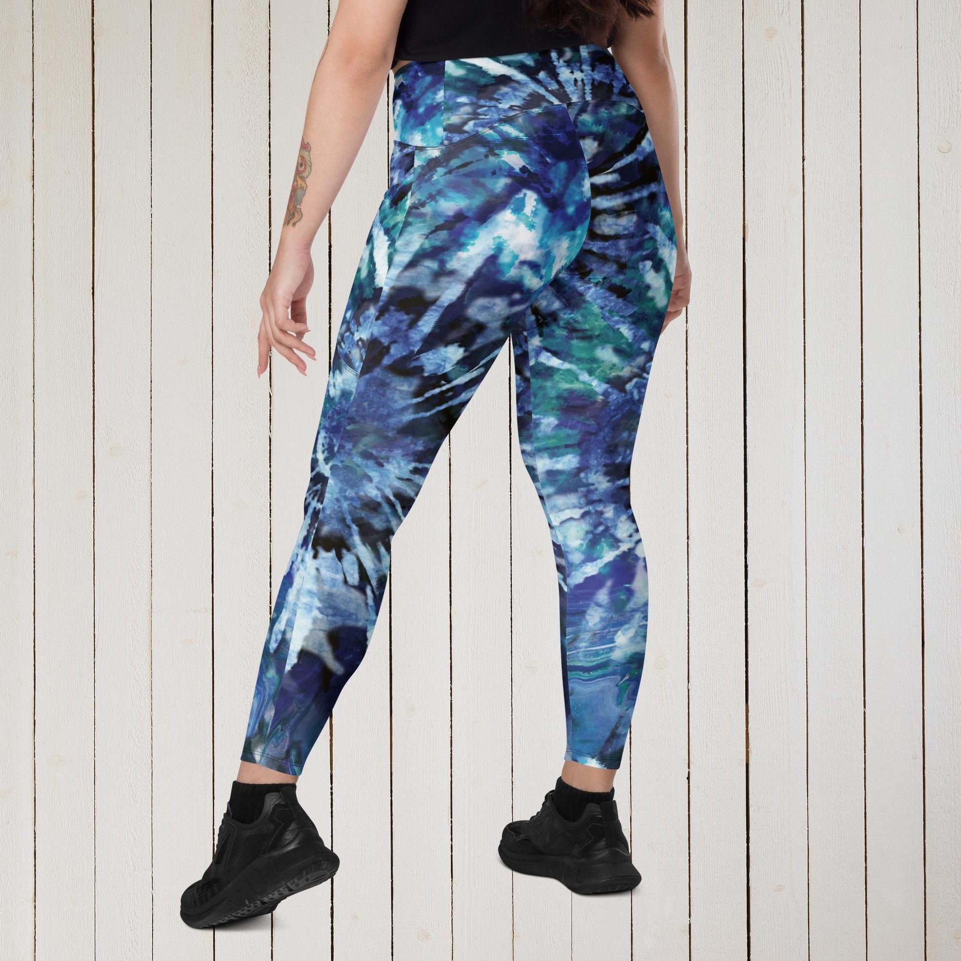 Crossover leggings with pockets - Sweet Ki Designs