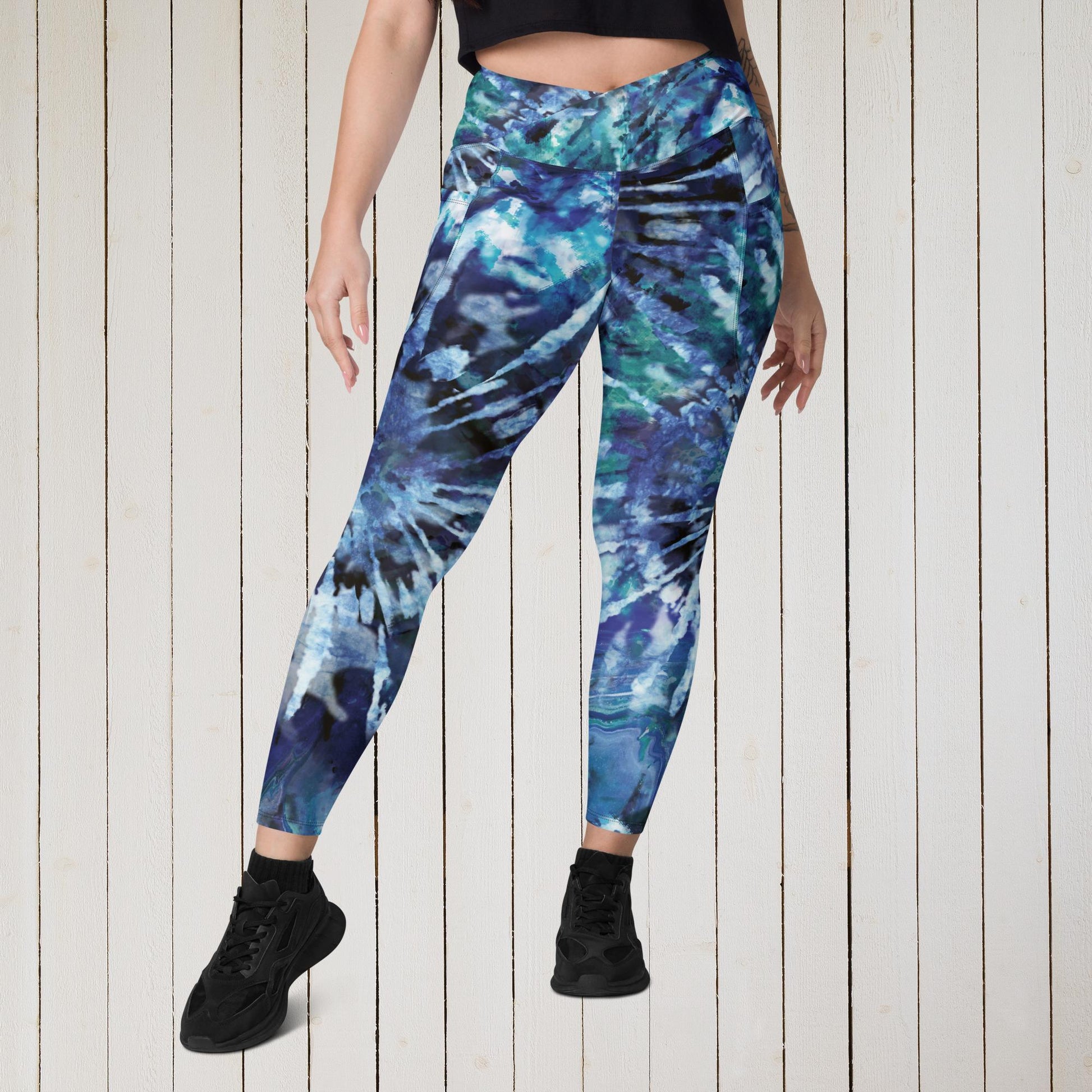 Crossover leggings with pockets - Sweet Ki Designs