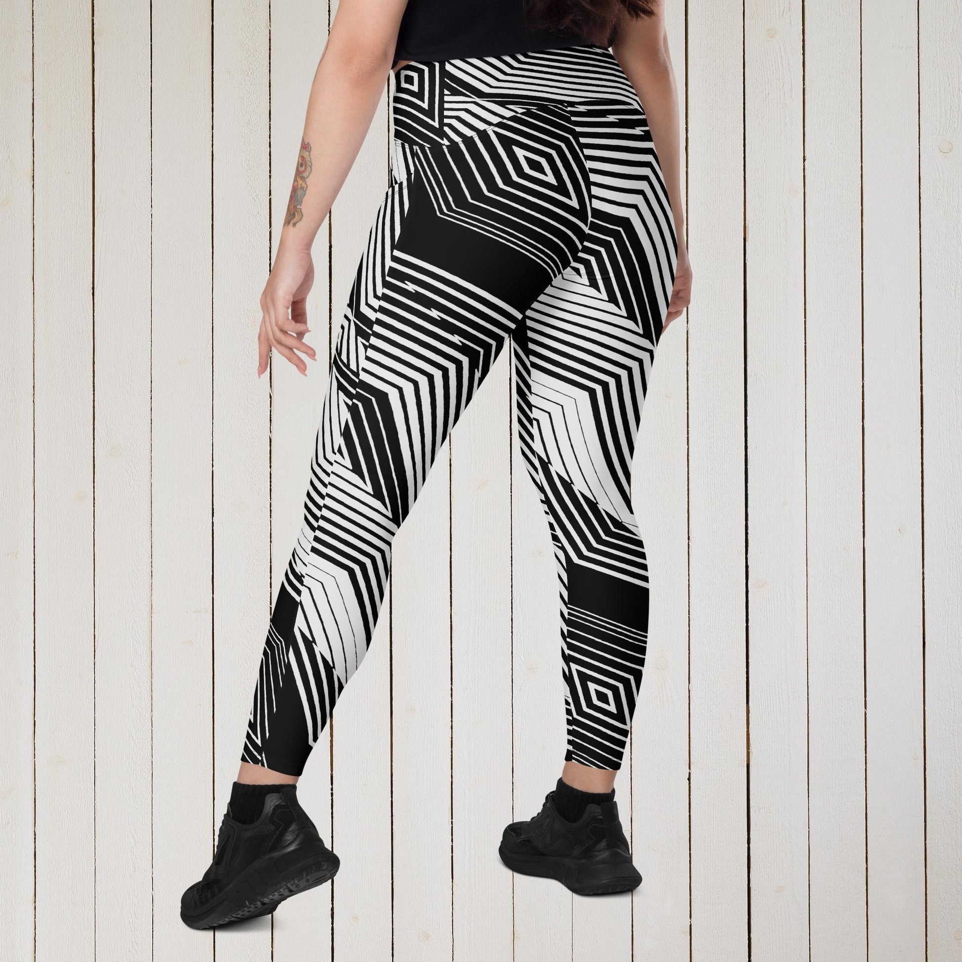 Crossover leggings with pockets - Sweet Ki Designs