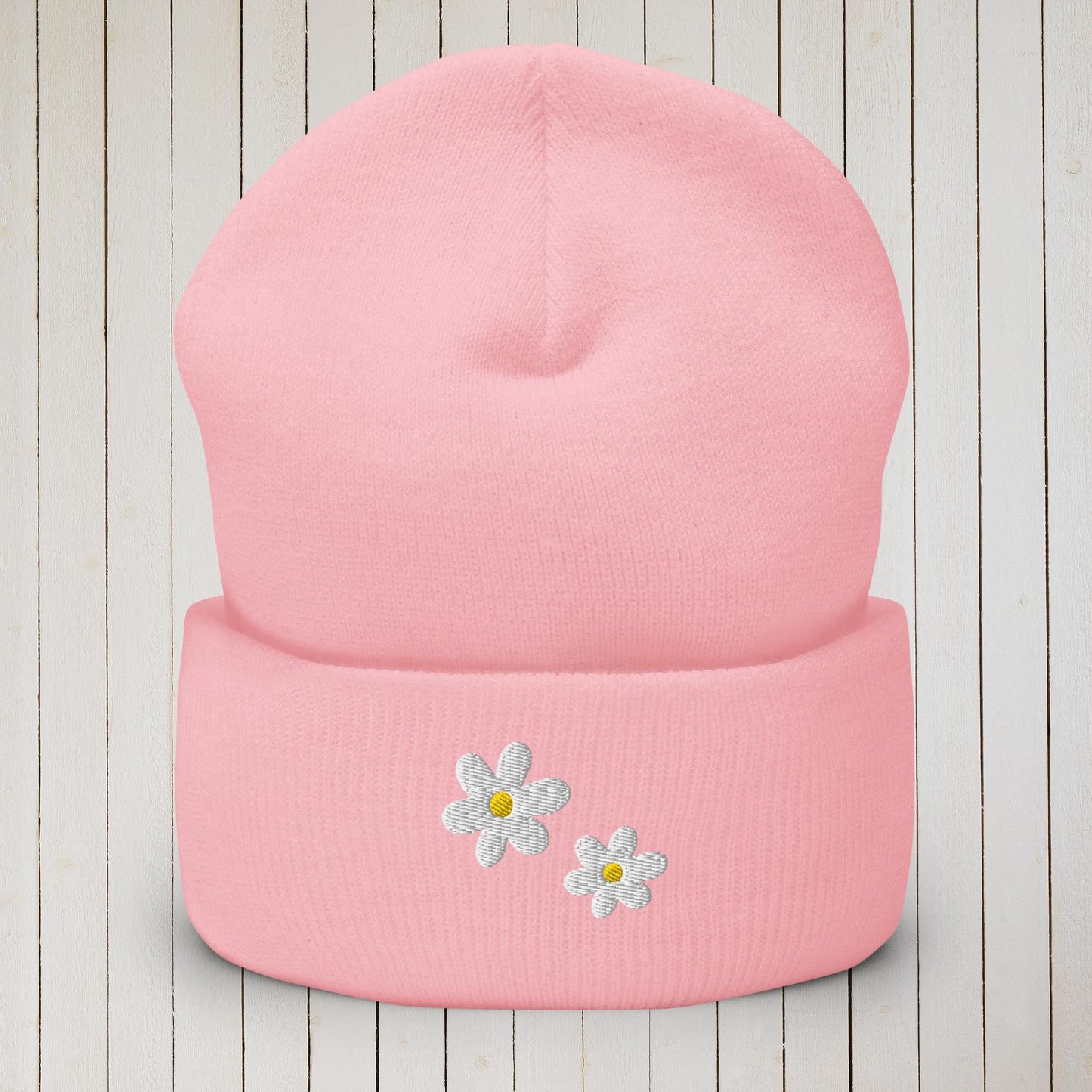 Daisy Cuffed Beanie - Sweet Ki Designs