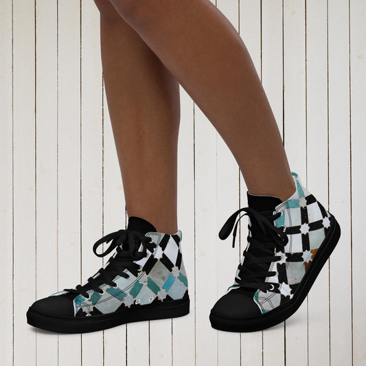 Women’s high top canvas shoes - Sweet Ki Designs